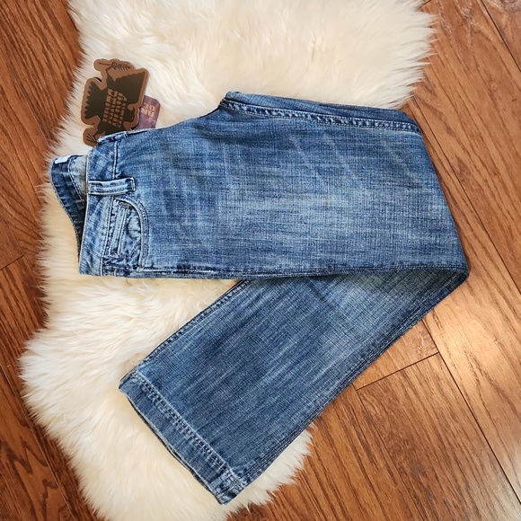 Antik Denim Denim - Antik Embroidered Pocket Bootcut Dark Wash Jeans